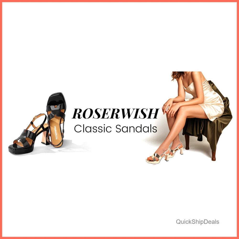 Chunky Block Platform High Heels Square Open Toe … - image 7